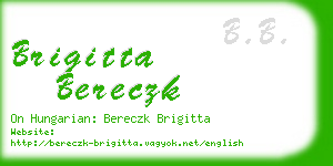 brigitta bereczk business card